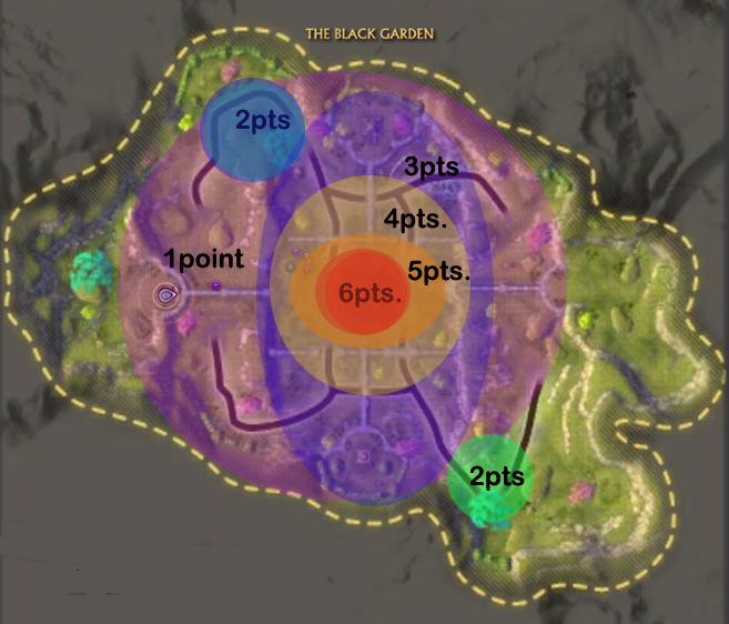 Black Garden Points Map